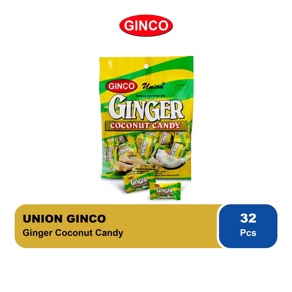 

Permen Kelapa Jahe Union Ginco 140 gram - Ginger Coconut Candy