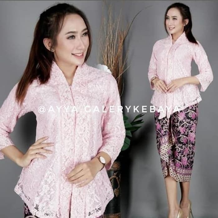 setelan kebaya brokat floy rok lilit