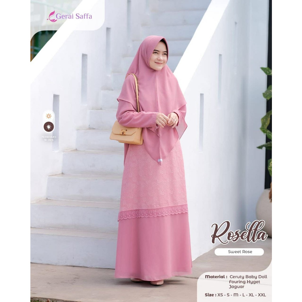 Gamis Set Khimar Rosella Free Cashback By Gerai Saffa