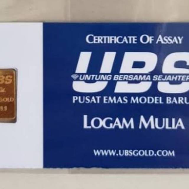 Logam Mulia Emas Batangan 1 gram UBS Gold