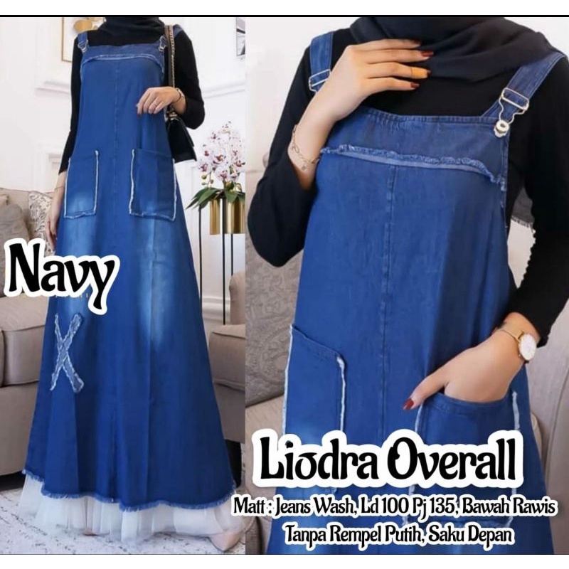 LIODRA OVERALL JEANS OVERALL GAMIS JEANS DRESS JEANS