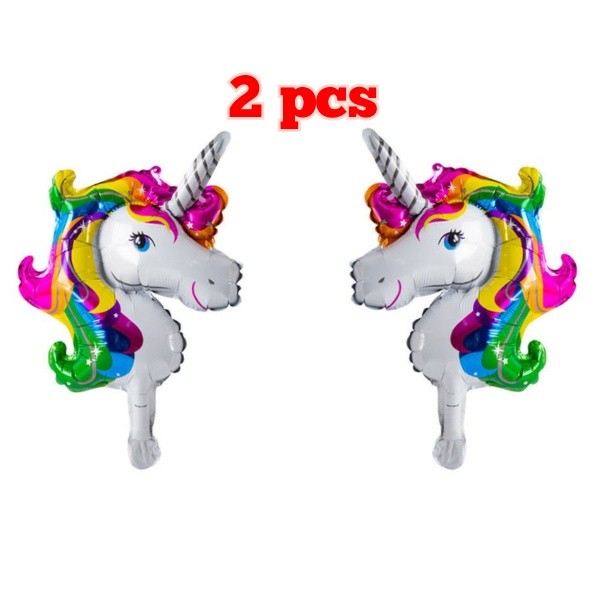 Balon foil unicorn mini (2pcs) paket dekorasi tema unicorn perlengkapan ulang tahun unicorn perlengk