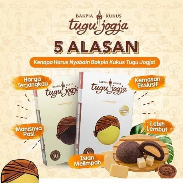 

Bakpia Kukus Tugu Jogja isi 10 - Free Kardus Packing