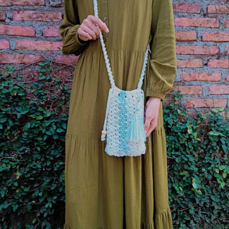 Tas slempang / Tas cantik / Tas handmade macrame aesthetic