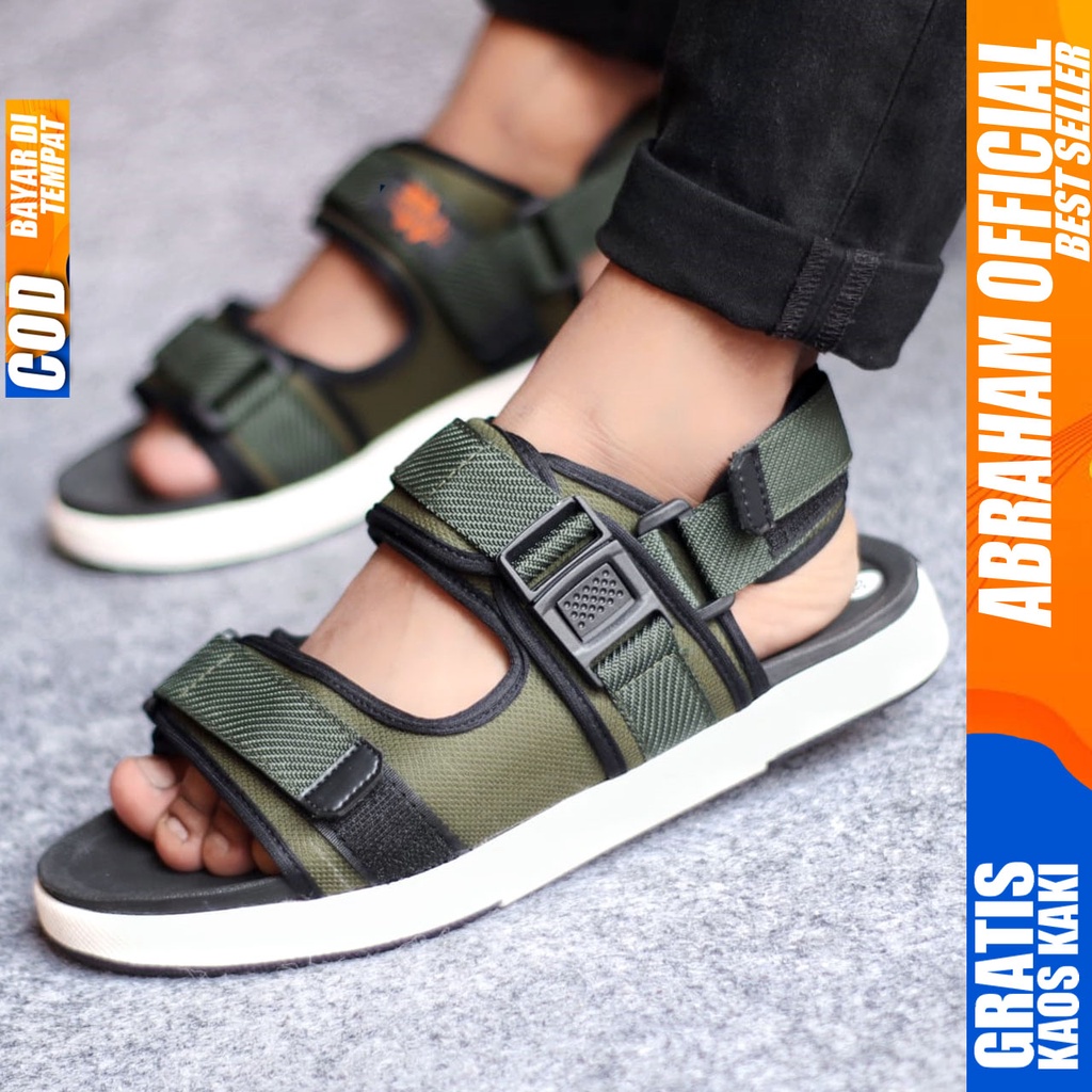 ABRAHAM Sandal Gunung Pria Casual Travelling Pria Hitam