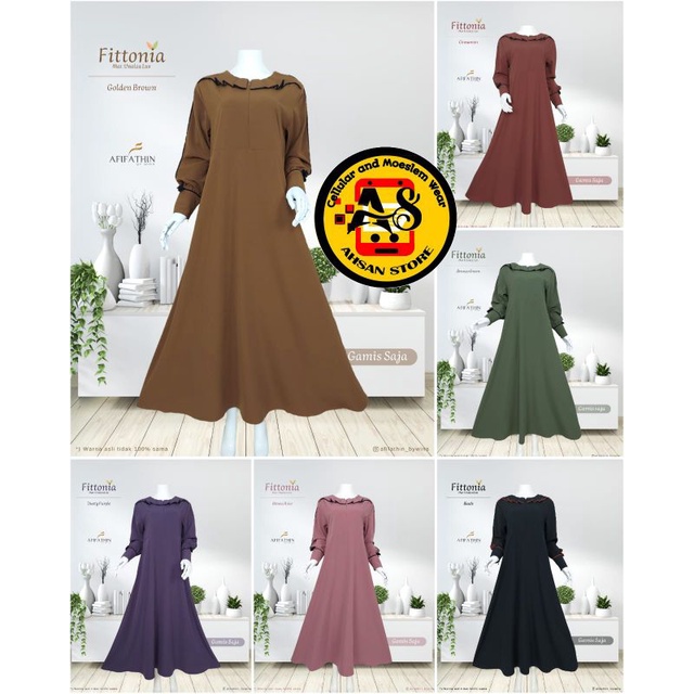 {BISA COD} FITTONIA By Afifathin Gamis Only Unaiza Lux