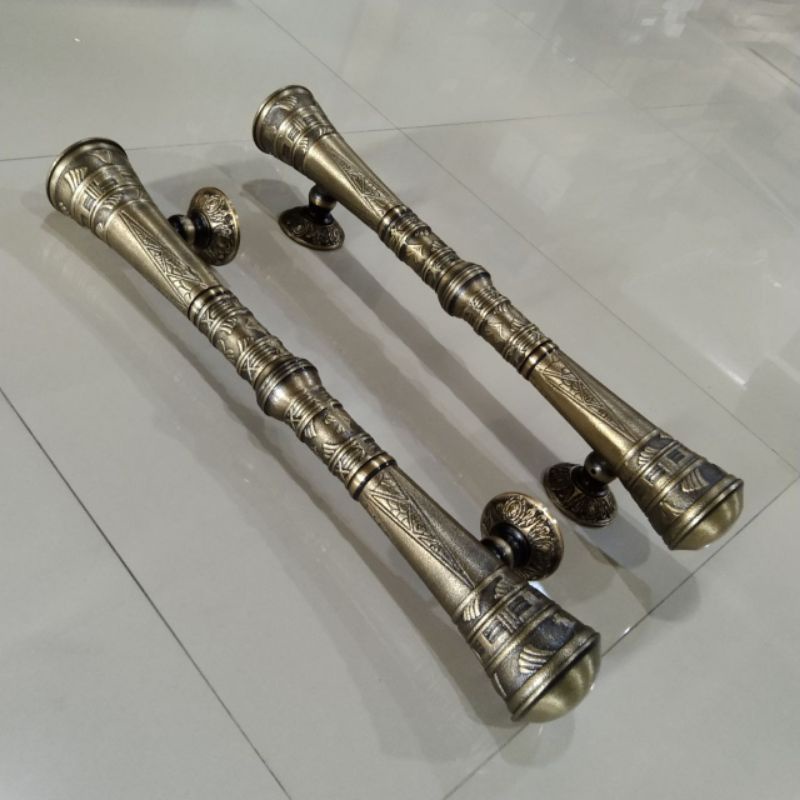 Handle pintu rumah kuningan model godo jepang