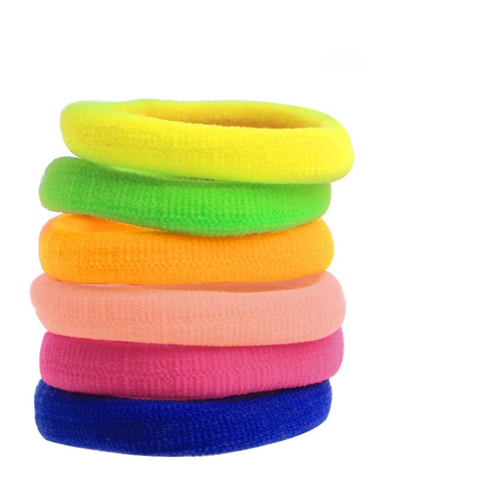 【COD Tangding】50Pcs Candy Colors Simple Elastic Hair Bands Ponytail Holder Hair Accessories Rubber Bands Girls