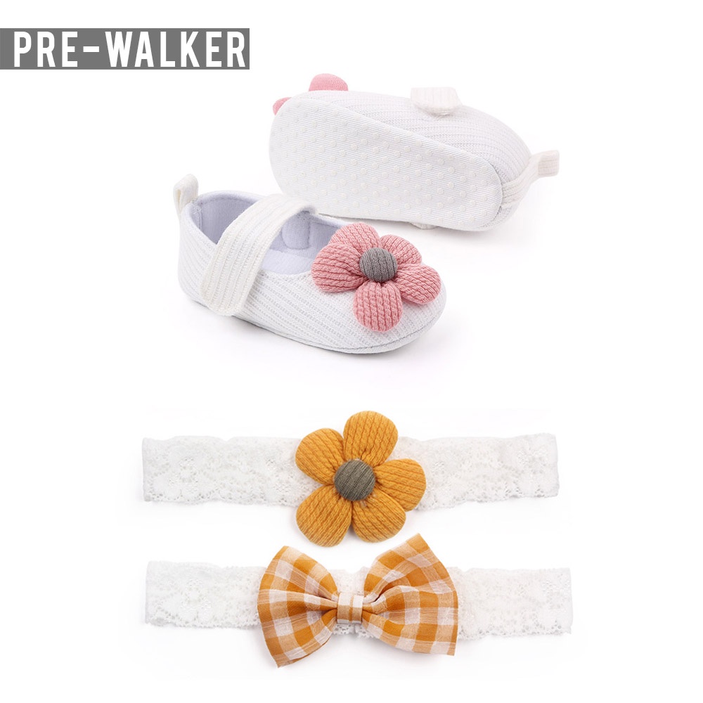 Sepatu Bayi Perempuan Prewalker Baby Free Bando Pita S1236