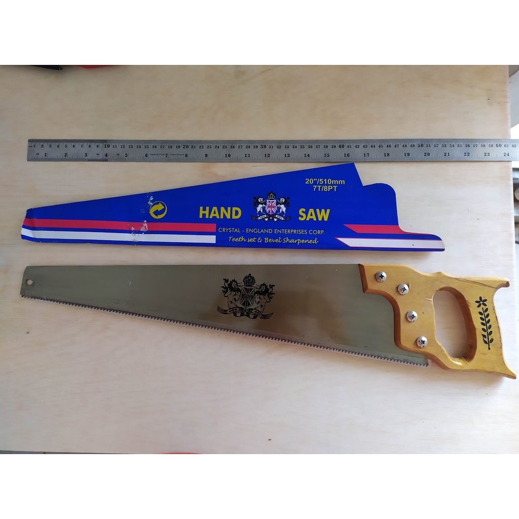 GERGAJI KAYU GERGAJI BELAH GERGAJI POTONG SIAP PAKAI 20 INCH GAGANG KAYU/GERGAJI TUKANG BANGUNAN/HAND SAW/ GERGAJI POTONG