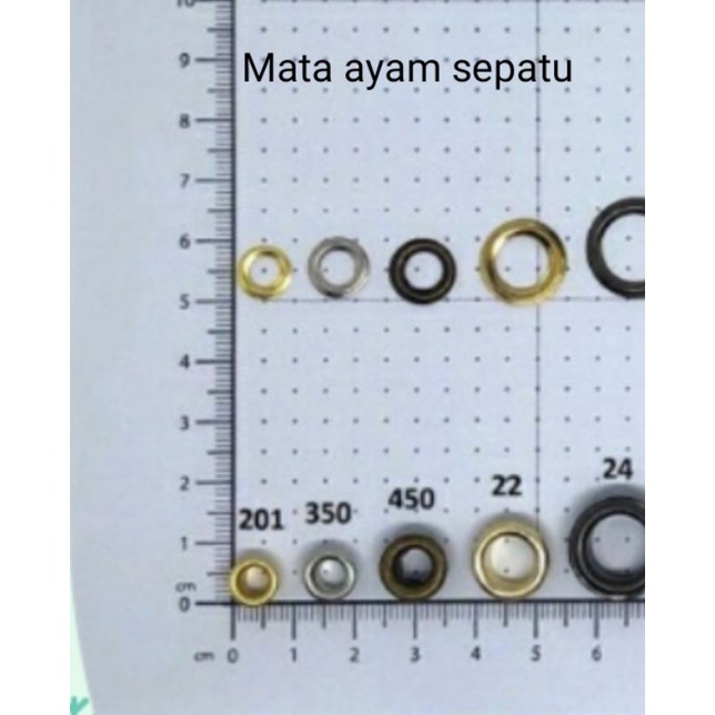 Mata Ayam Sepatu 5mm nikel(12 bj)