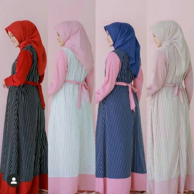 GAMIS STRIPE / dress salur / gamis garis