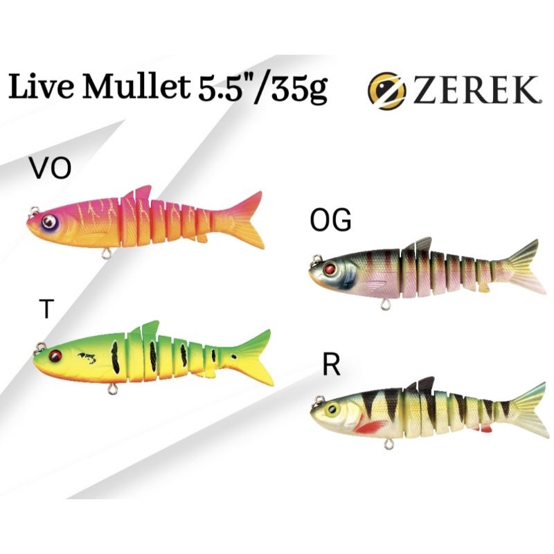 lure zerek live mullet 5,5&quot; / 35gr