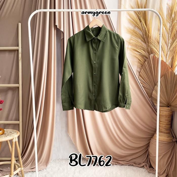 Kemeja Wanita / Cewek Lengan Panjang Warna Polos - Long Hem