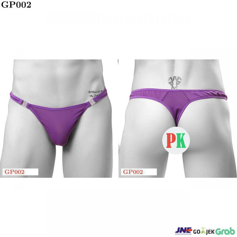 Celana Dalam GString Pria Ungu Transparan