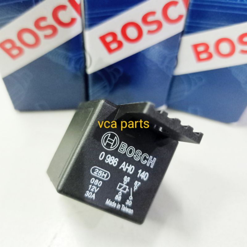 RELAY BOSCH KAKI 4 (4P) 12V 30A ASLI TAIWAN.