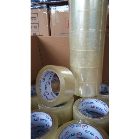 LAKBAN BENING ( 1 PCS )  PUTIH &amp; COKLAT - STAR TAPE - Selotip Isolasi Clear Cokelat Putih Lengket Kuelitas Terbaik Murah 90 Yard X 45 mm (2 Inch) - Tape Perekat Pengikat Pelengket Lakban Murah Lakban Kualitas Terbaik