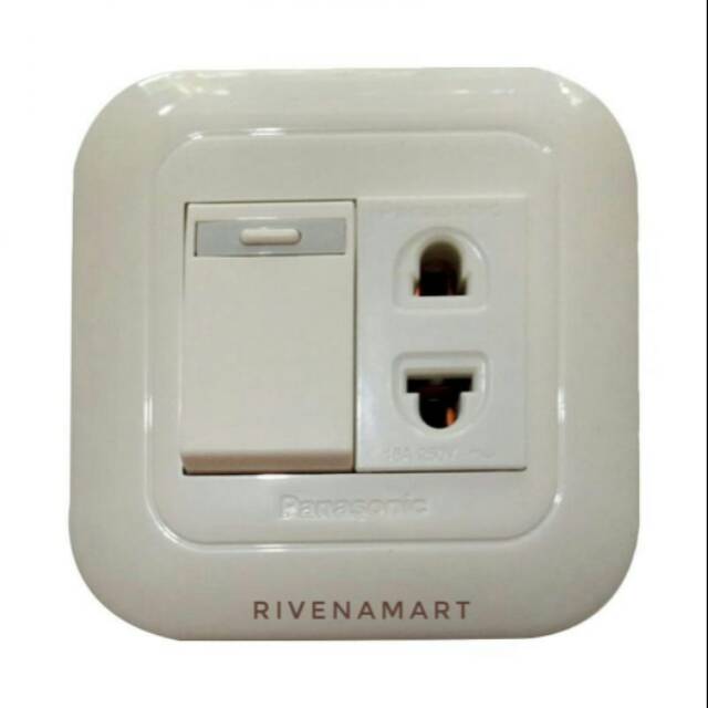 Panasonic Saklar Engkel + Stop Kontak Universal Wide White