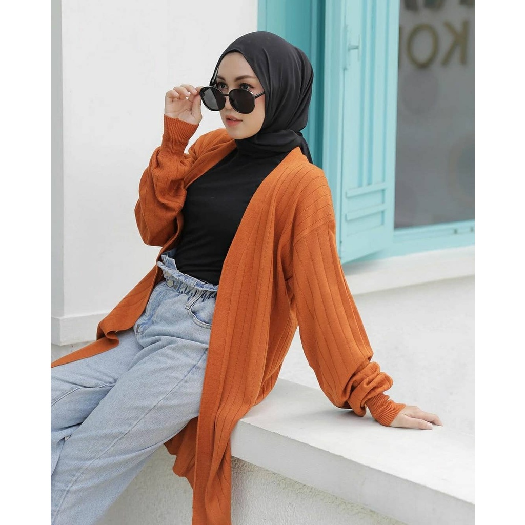 VIONA BELLE LONG OUTER CARDIGAN OVERSIZE RAJUT KNIT WANITA CARDY