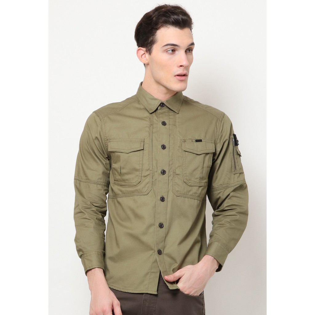 KEMEJA PRIA LENGAN PANJANG MGEE FORTIS 003 HIJAU