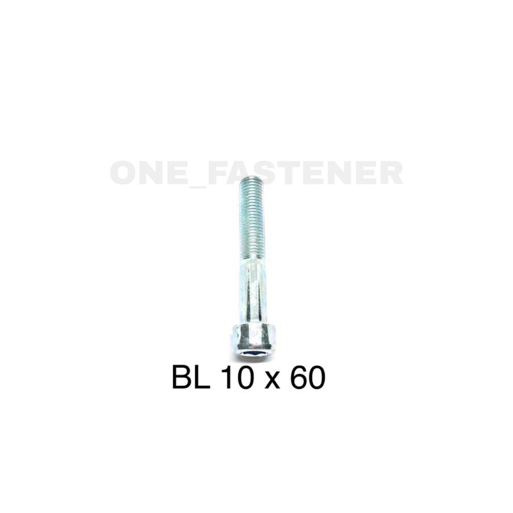 POLOS Baut L M10x60 PUTIH L8 10mm 6cm hex socket L Heads cap screw 14 m10 10x60