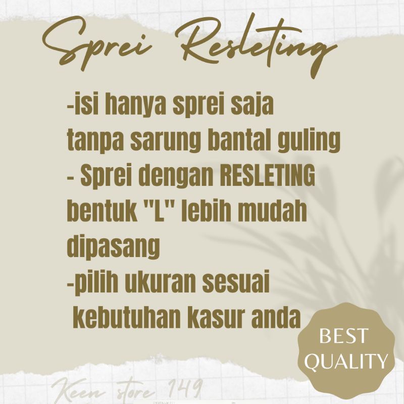 Seprai Resleting Sarung Busa 120x200 Sprei Seprei Kasur Risleting no nomer 3 Cover Bed
