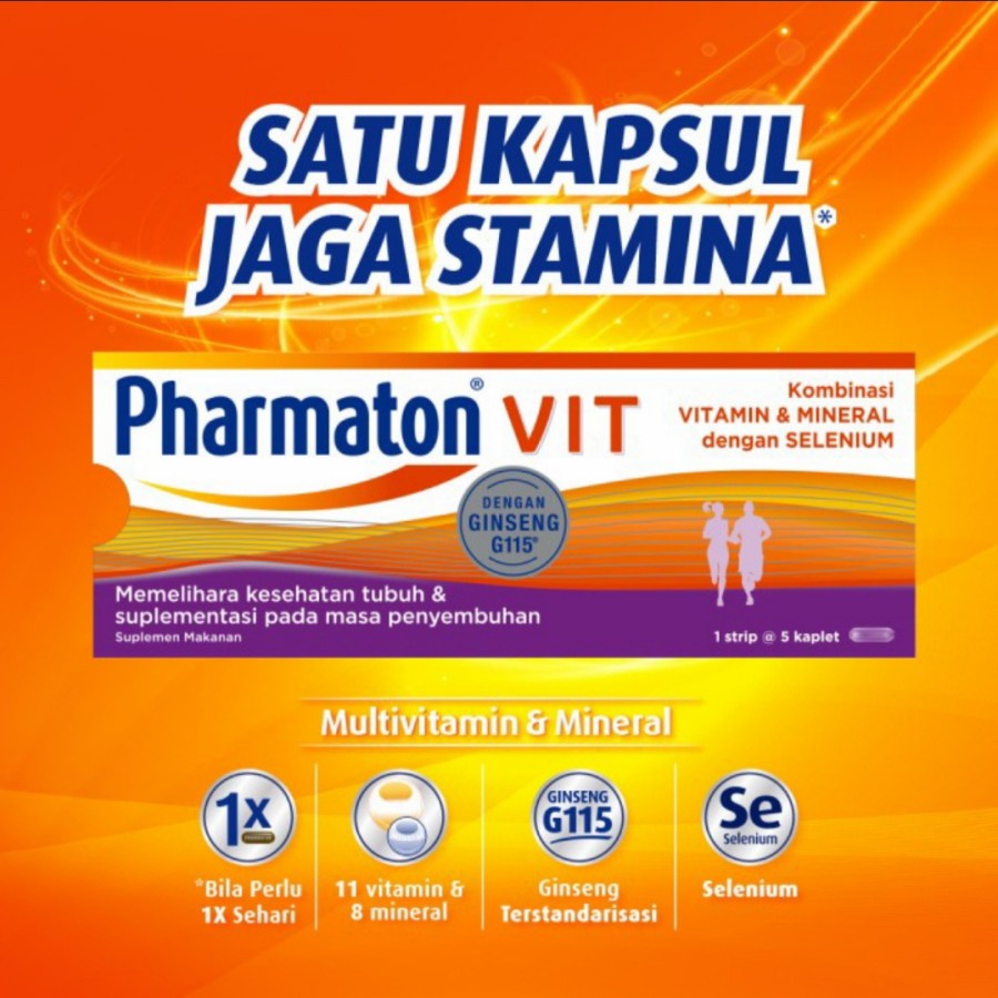 Pharmaton Vit Vitamin MIneral Ekstrak Ginseng G115 1 + Selenium 5 tab