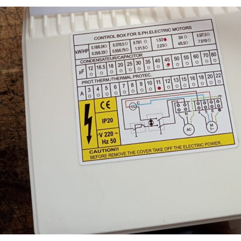 Part Pompa Submersible Control Box Firman 2 HP / 1,5 KW / 45 UF