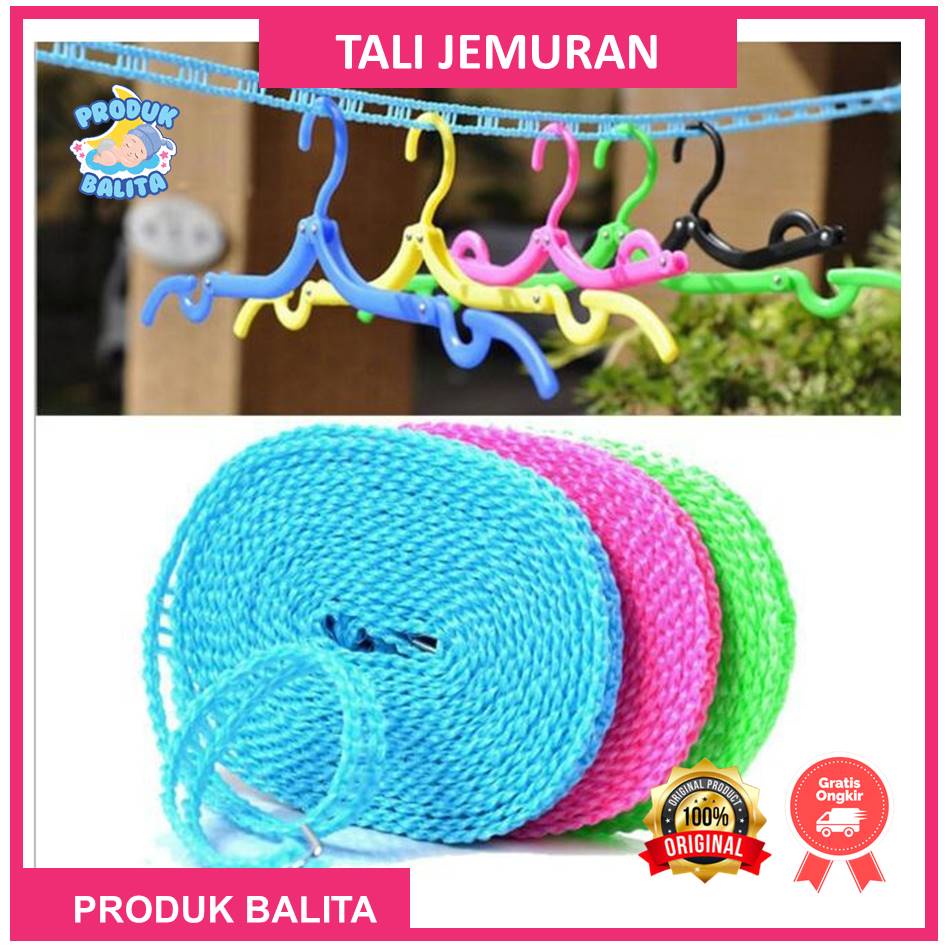 Tali Jemuran Baju Gantungan Tali Jemur Panjang 5M  Jemuran Praktis Kuat Clothes Line Laundry