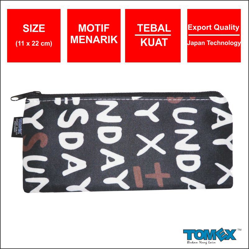 

Tomex Document Bag Tas Dokumen Kotak Pensil Tempat Pensil Resleting Motif Sunday Monday B6