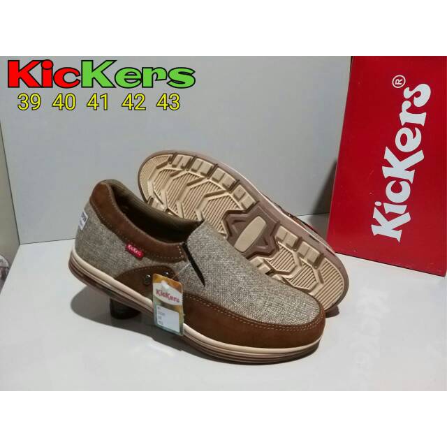 Sepatu slip on cowok kickers (1)