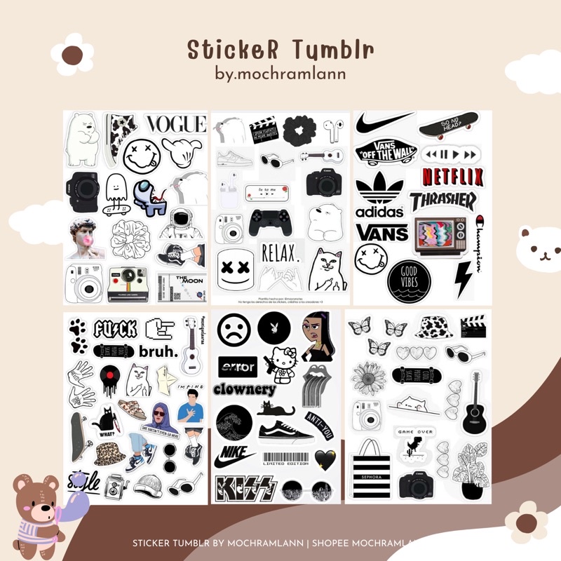 NEW KATALOG ! STICKER TUMBLR AESTHETIC/ STIKER JURNAL/ STIKER CASE HP/ STIKER LAPTOP