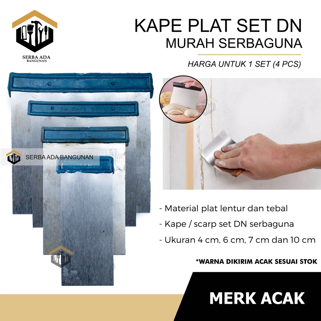 SKRAP/ KAPE / SCRAPER KAPE SET DN JAPAN DAPAT 1 SET ISI 4PCS TERMURAH UKURAN BERVARIASI ALAT KEROK