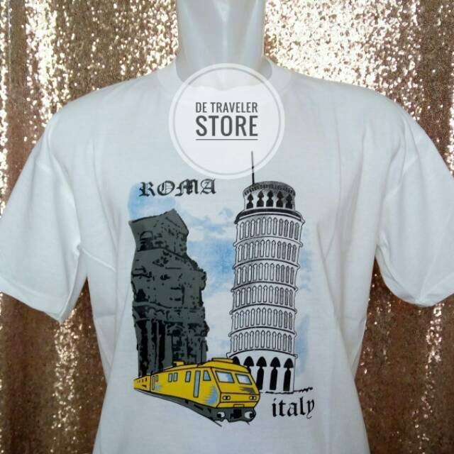 Kaos Negara Italia / Baju Oleh-oleh Eropa Roma Italy Murah