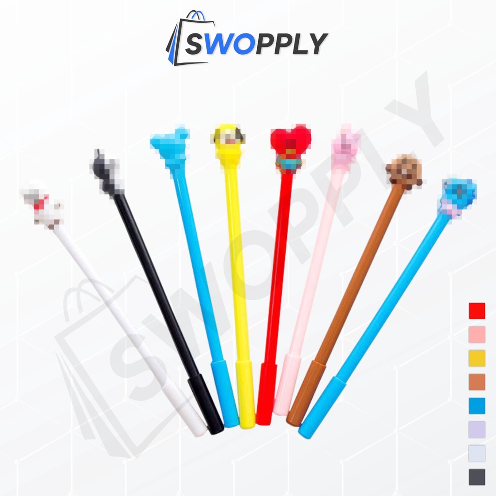 Swopply Pena Karakter Pulpen Warna Army 0.5mm Balpoin