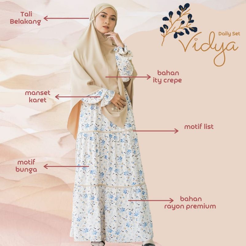 GAMIS SET HIJAB VIDYA SET GERAI MIKA