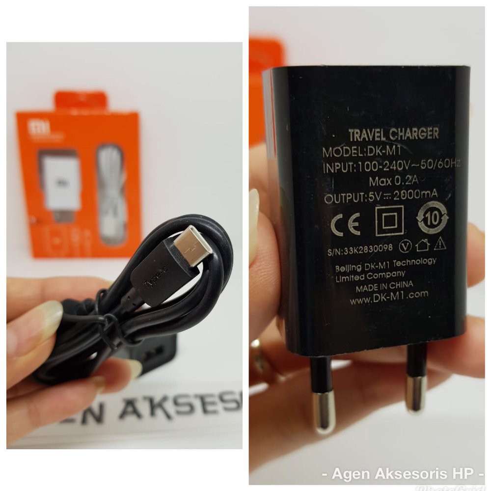 Charger Xiaomi Type C / Casan V3 Kepala Lebar / Besar