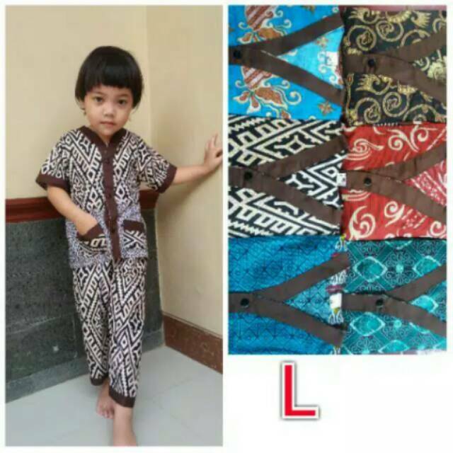 Batik piama anak usia 0.1-5th  motif dan warna rondom tidak pilih