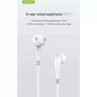 Earphone/Headset ROBOT RE701 Soft In-ear 3.5mm Wired Earphone High Sound Quality Handsfree