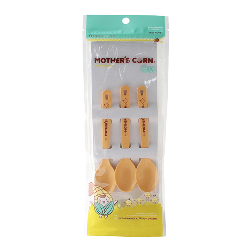 Mother's Corn Cutie Spoon Sendok Makan Bayi 3 Pcs