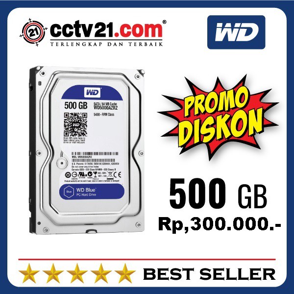 CCTV21 PROMO DISKON Harddisk WD BLUE 500GB SATA INTERNAL