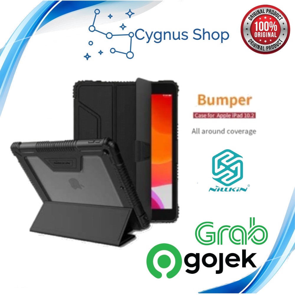 Nillkin Bumper Flip Cover Case iPad 10.2 2018 Rugged Casing iPad