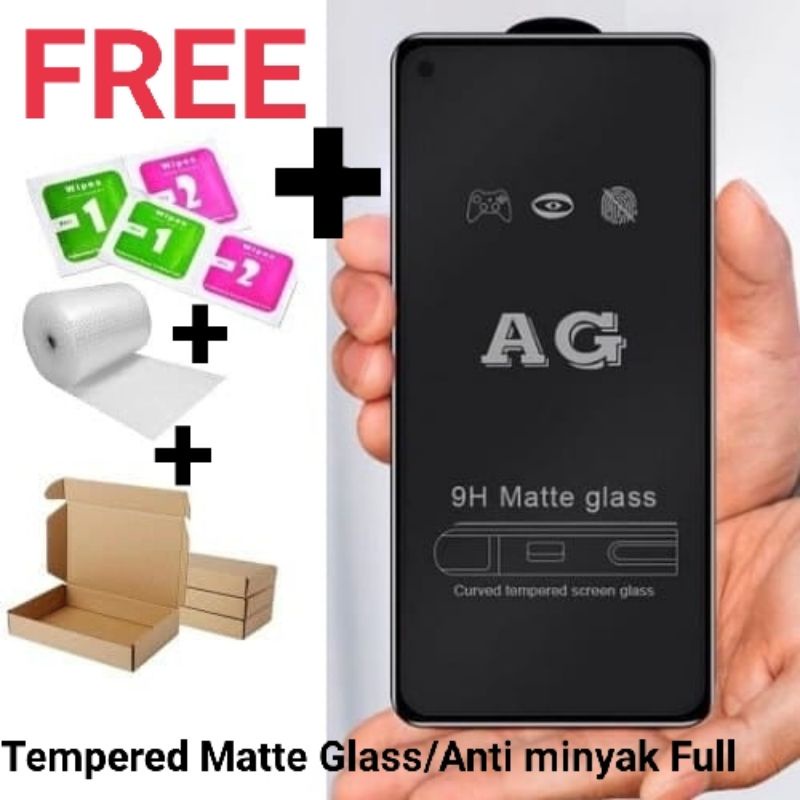 Tempered Matte Glass Full screen Vivo Y01/Y02/Y02S/Y71/Y81/Y83/Y91/Y91C/Y93/Y95/Y11/Y12/Y12i/Y15/Y15A/Y15S/Y16/Y17/Y19/Y20/Y20i/Y20S/Y21/Y21S 2021/Y21A/Y21T/Y30/Y30i/Y31 2020/Y31S/Y31S 5G/Y32 2021/Y33S/Y33T/Y33E/Y50/Y51 2020/Y51A/Y53 2021/Y53s/Y1S/Y01