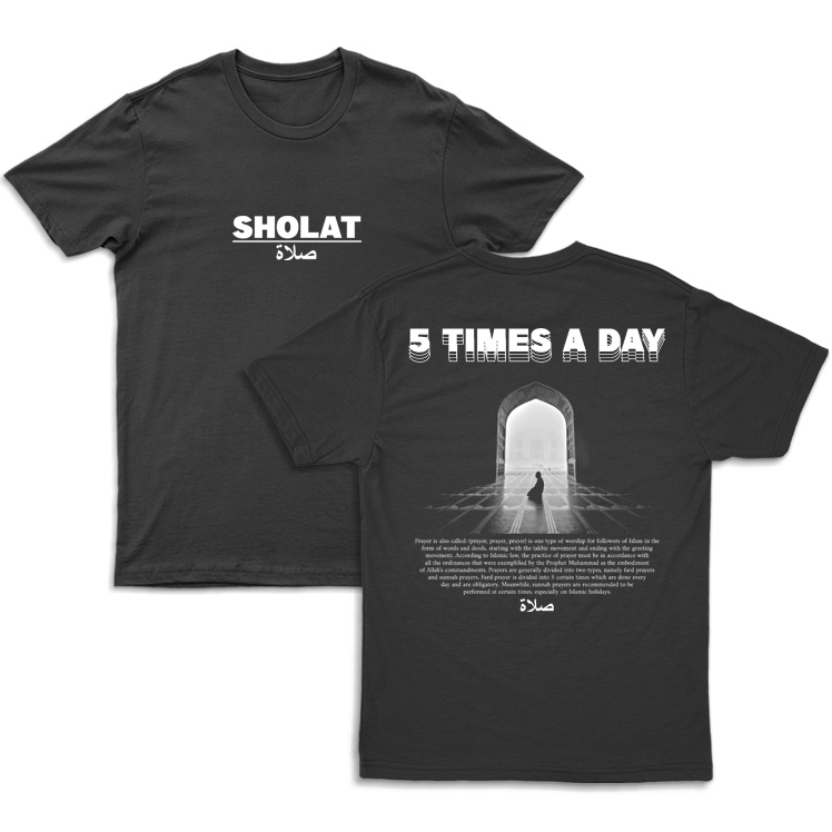 Kaos Dakwah Islami Streetwear Murah Sholat