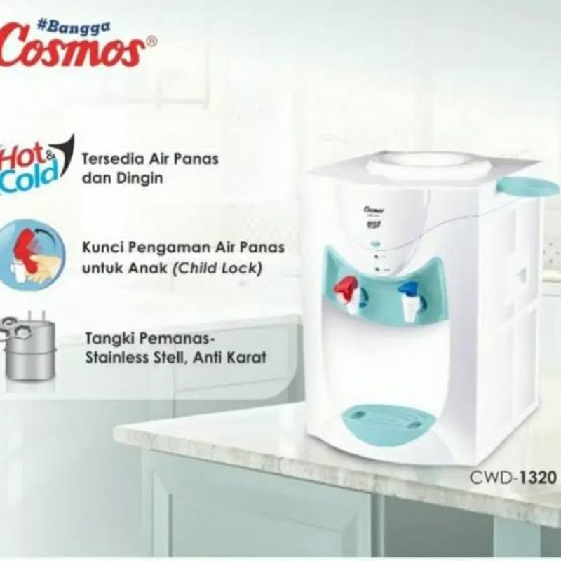 Dispenser COSMOS CWD1320 hot and cool panas dan dingin