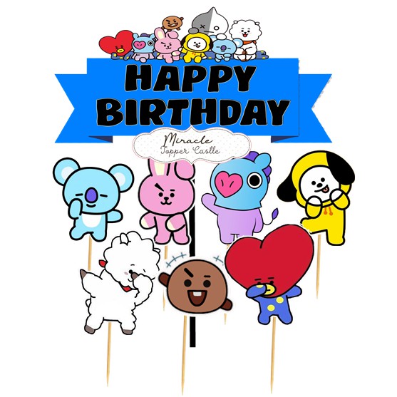 BT21 CAKE TOPPER
