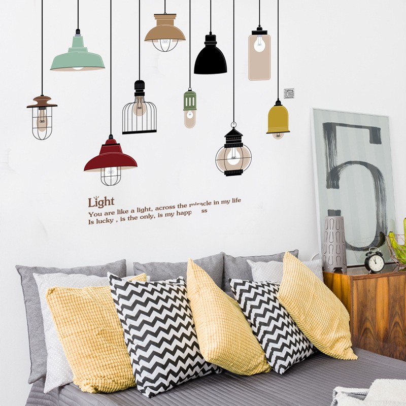 RELIZA WALL STICKER 60X90 LAMPU GANTUNG CLASSIC LAMP JM7306 STIKER DINDING ko