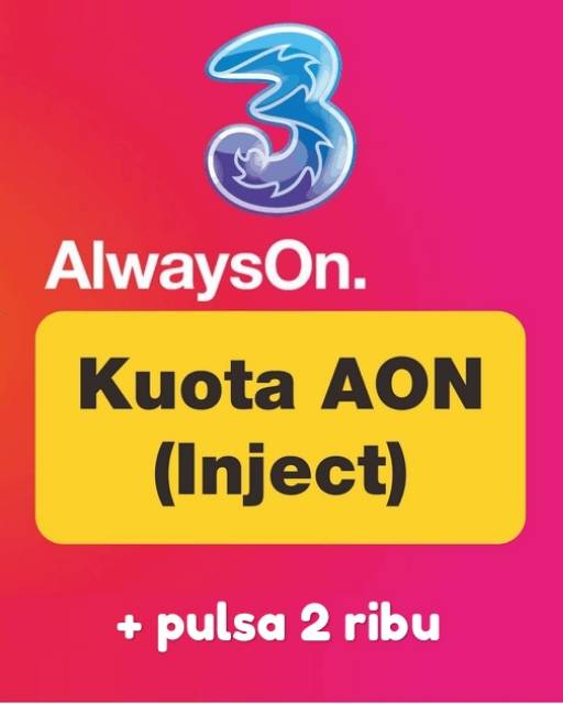 [PROMO] PAKET DATA Tri 33GB ..66GB..9GB..Aon+pulsa 2rb