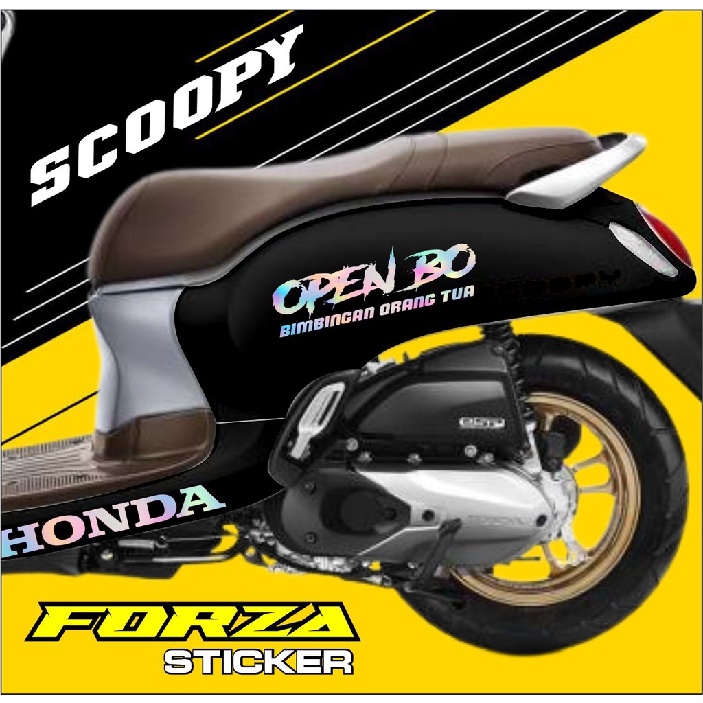 Jual Sticker Motor Cutting Sticker Open Bo Bimbingan Orang Tua Sticker Scoopy Bisa Untuk Motor