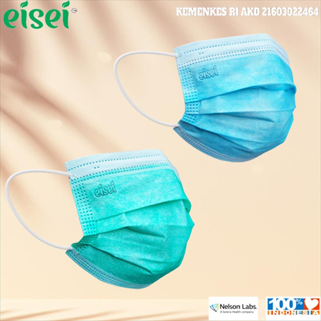 Masker Medis Eisei Earloop 3Ply/ Masker Medis Headloop/ Masker Medis Hijab Isi 50PCS